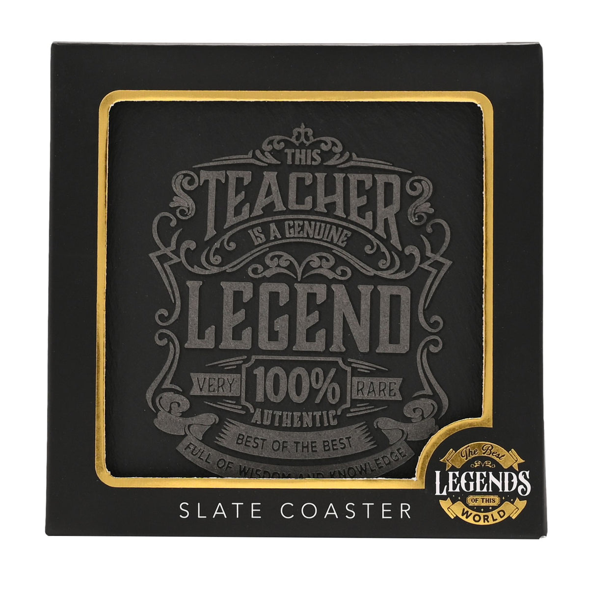 Coaster: Slate Teacher Legend - Grey - Harvey Makin