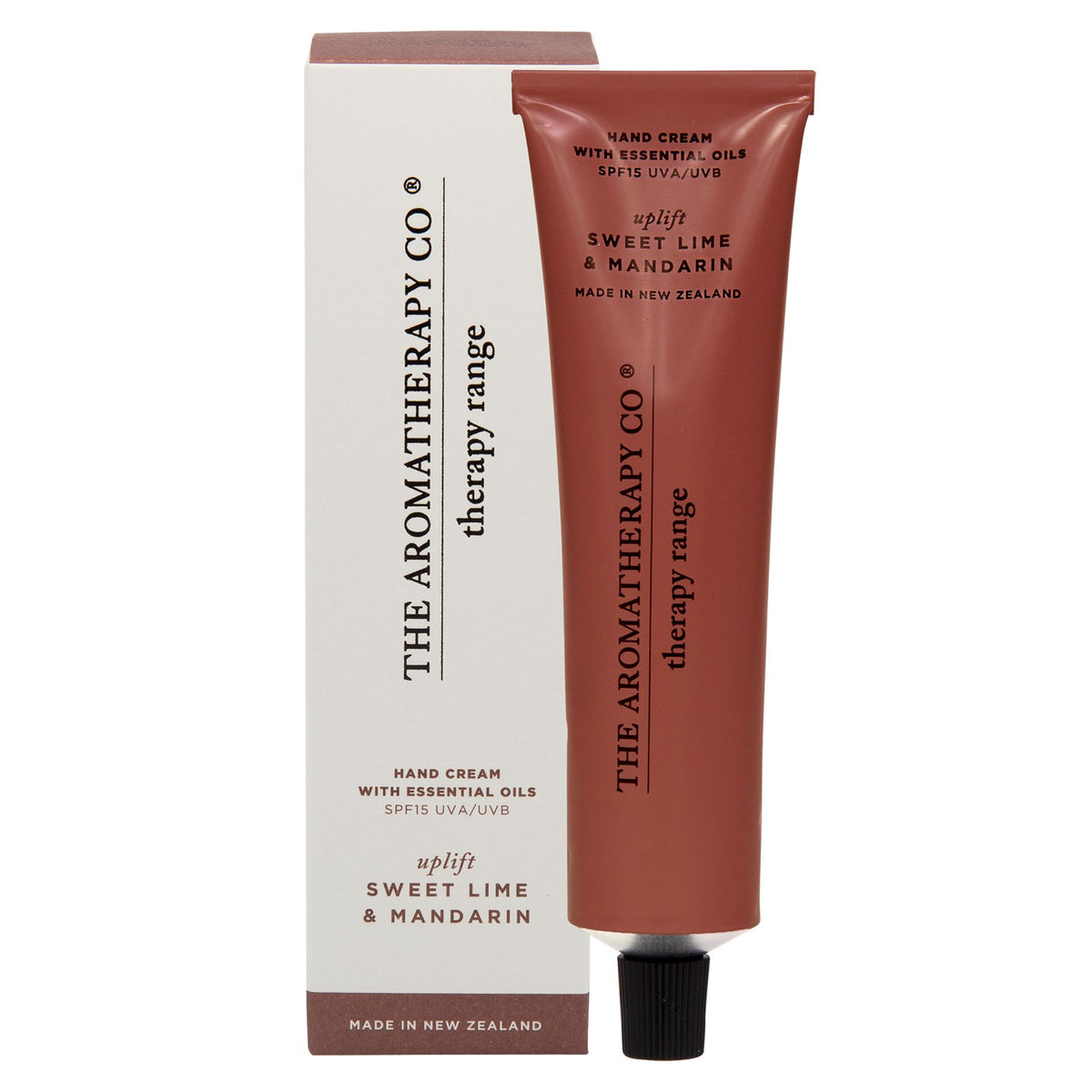 Hand Cream  Uplift Therapy SP15 Lime & Mandarin 80ml - Burgandy - Aromatherapy Co