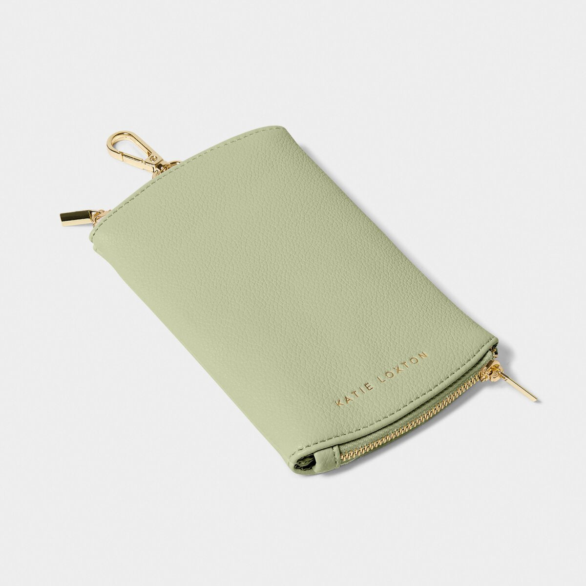 Glasses Case: Soft Vegan Leather 2 Pairs CLIP ON - Sage Green -Katie Loxton