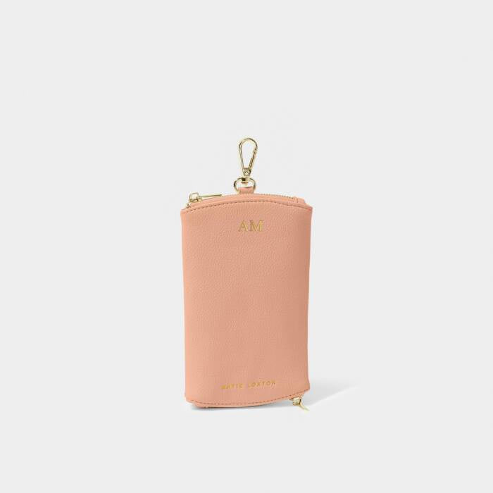 Glasses Case: Soft Vegan Leather Clip On 2 Pairs - Peony Blush - Katie Loxton