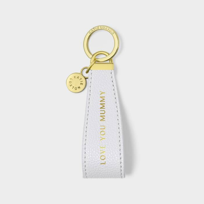 Keyring: Soft Vegan Leather LOVE YOU MUMMY - Powder Blue - Katie Loxton