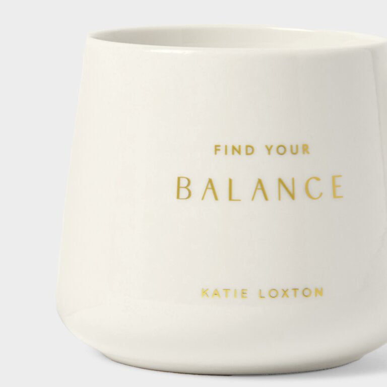 Mug: Porcelain Find Your Balance - WHITE - Katie Loxton