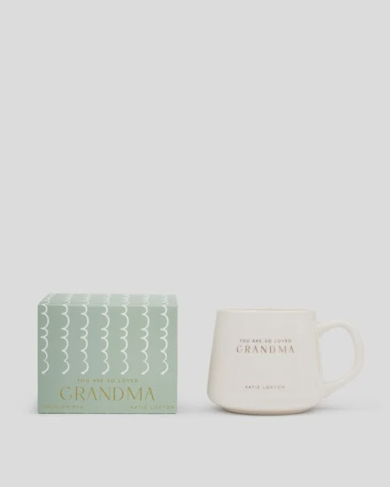 Mug: Porcelain YOU ARE SO LOVED GRANDMA - WHITE - Katie Loxton