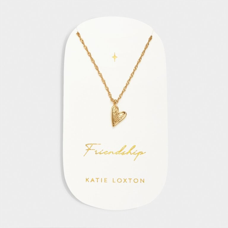 Necklace: Waterproof Friendship Carded Charm - Gold Coated - Katie Loxton