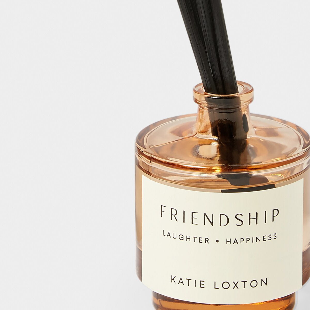 Diffuser: Coloured Glass Bottle 100ml FRIENDSHIP Peach Rose and Sweet Mandarin - Pink Box - Katie Loxton
