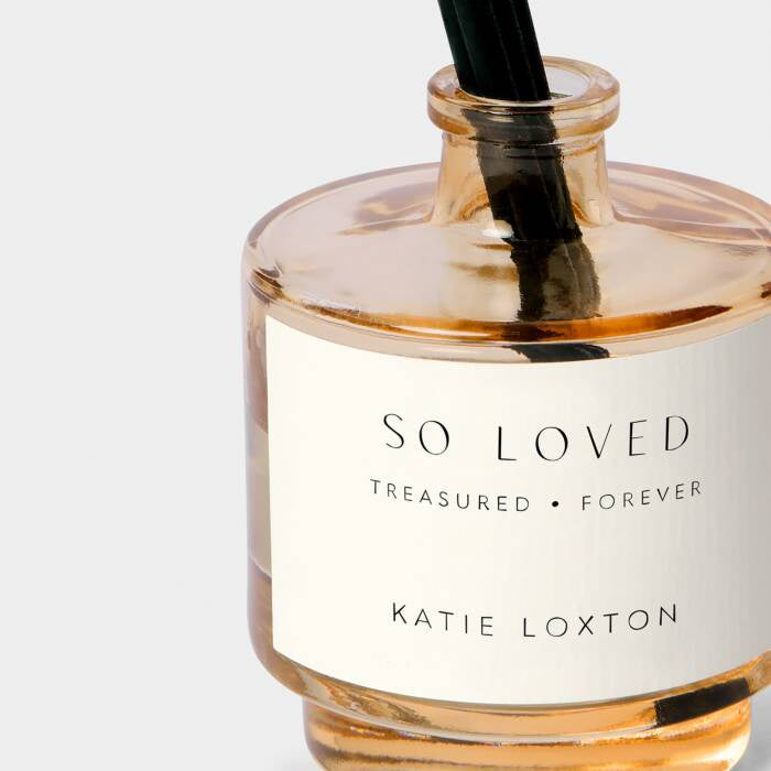 Diffuser: Coloured Glass SO LOVED - Peach Rose and Sweet Mandarin - Katie Loxton