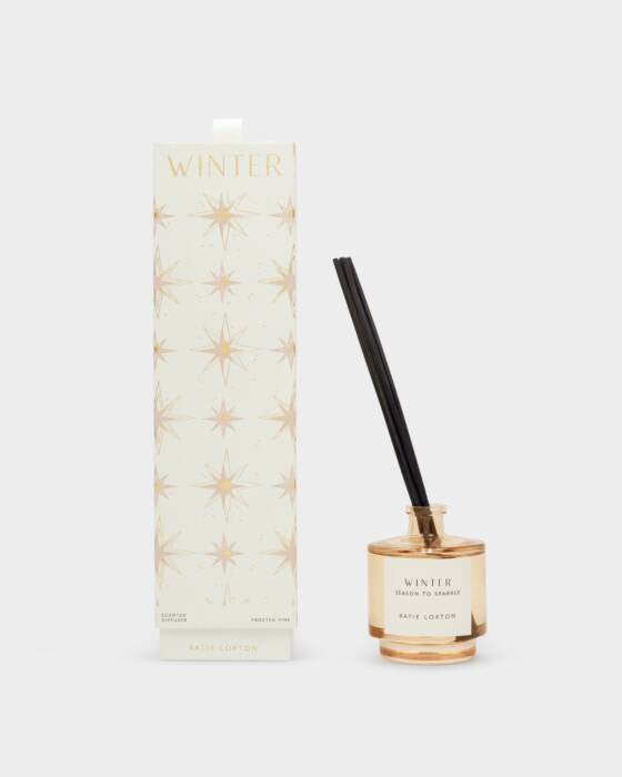 Diffuser: Coloured Glass WINTER SEASON TO SPARKLE - Frosted Pine & Cedarwood - Katie Loxton