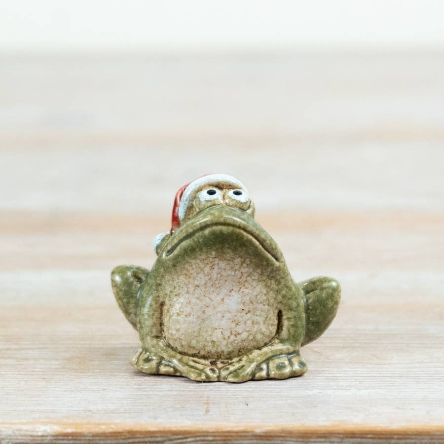 Christmas Ornament: Ceramic Festive Frog  - Gainsborough Giftware