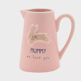 Jug: Rabbit Mummy We Love You - Pink - Love Life