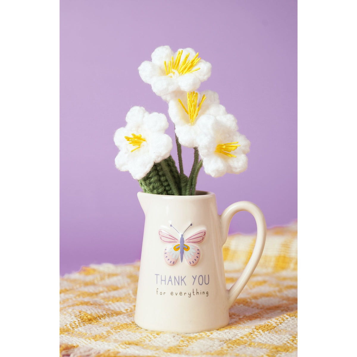 Jug: Thank You For Everything Butterfly - White - Celebrations