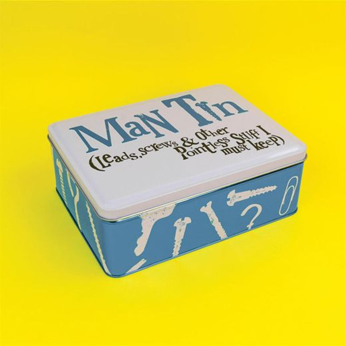 Man Tin: Metal Storage - Blue - Brightside