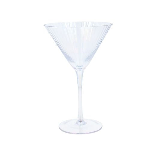 Martini Glass:  Ribbed - Irid - Gisela Graham