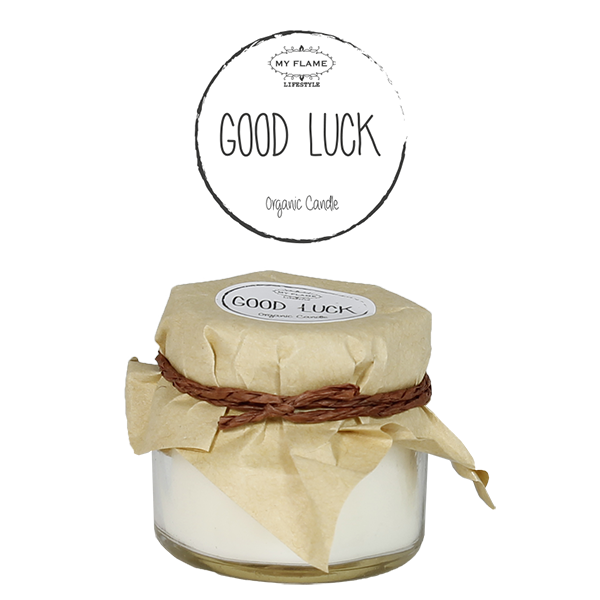 Scented Candle: Mini Glass Jar Good Luck Fresh Cotton - White - My Flame