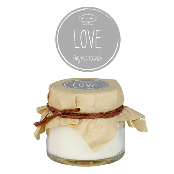 Scented Candle: Mini Glass Jar Love Amber's Secret - Grey - My Flame