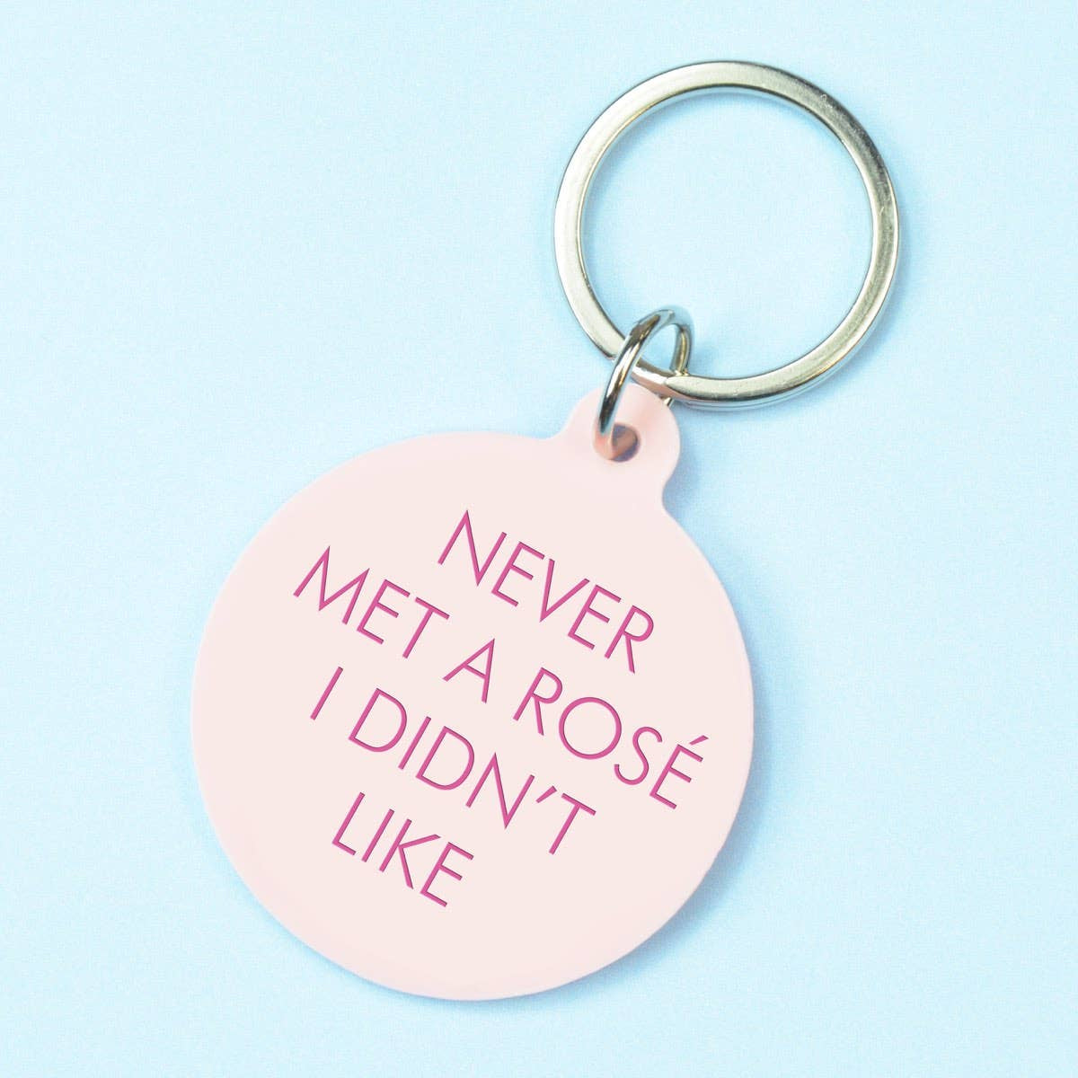Key Ring: Never Met a Rose - Baby Pink - Flamingo Candles