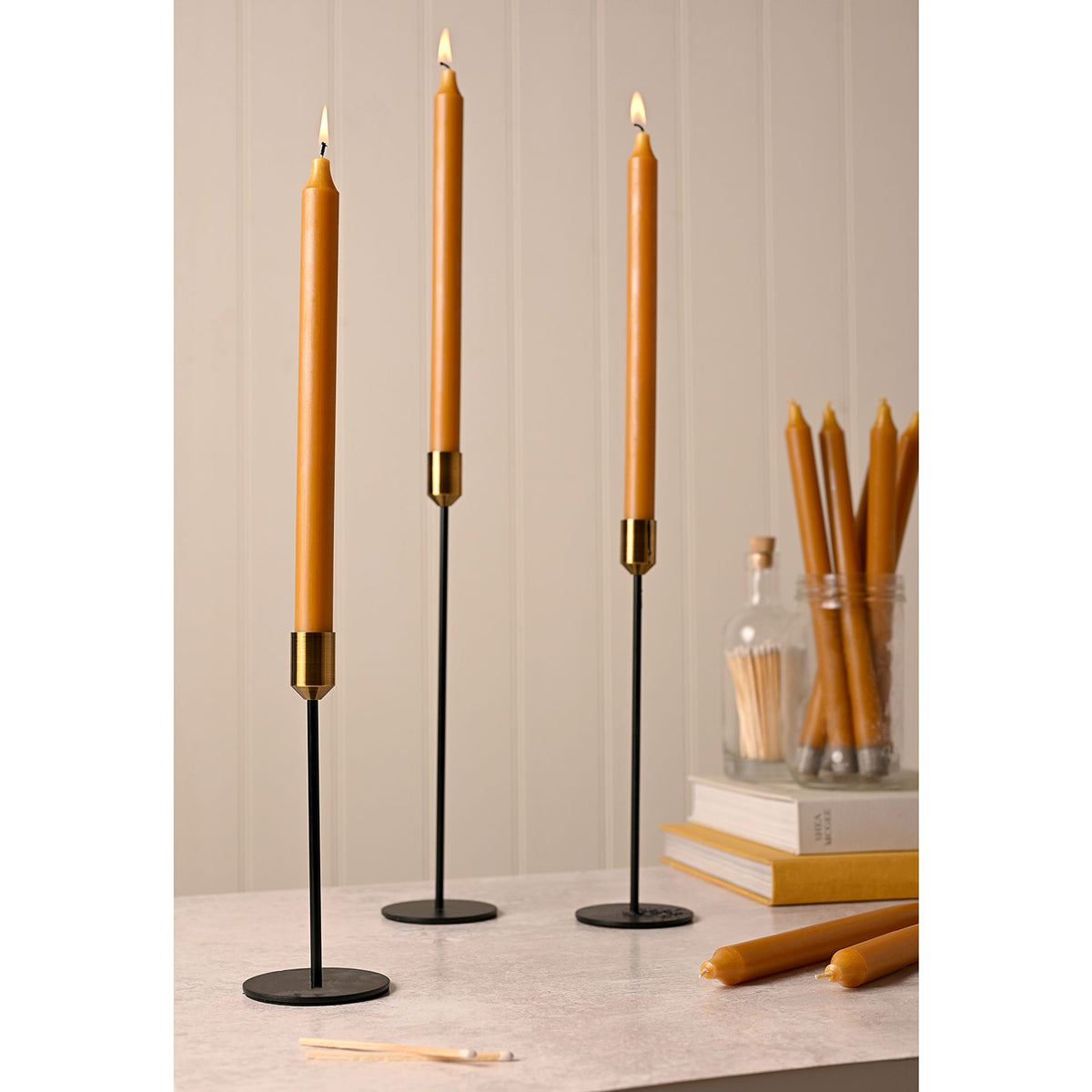 Taper Candle: Unscented 12" Caramel - Caramel - Northern Lights