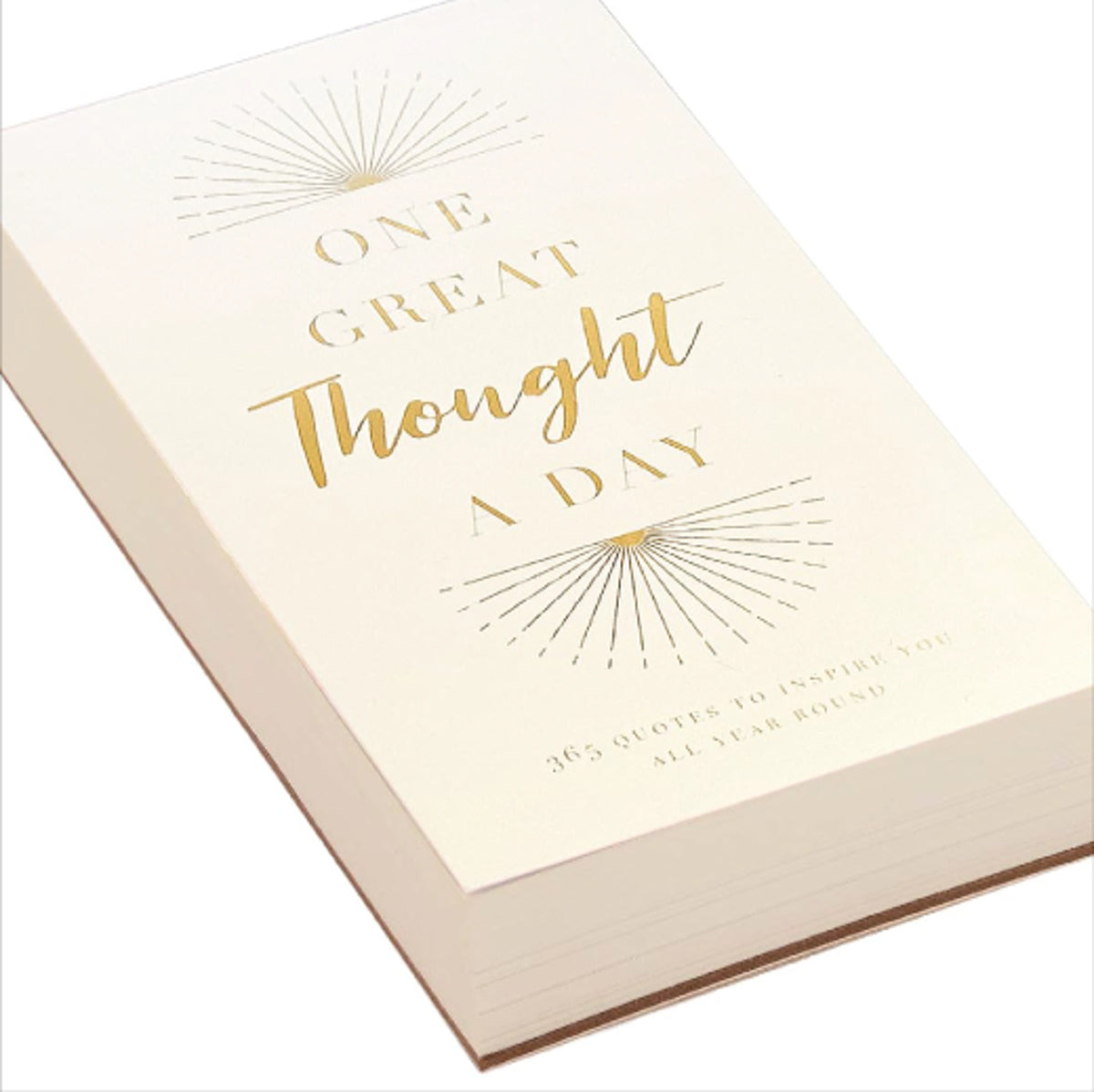 Caldic Quotation Notepad Notepad: One Great Thouht Quotes 11x20cm - White & Gold - Eccolo ...