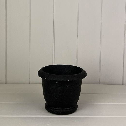 Planter Pot: Cement Rim Medium - Black