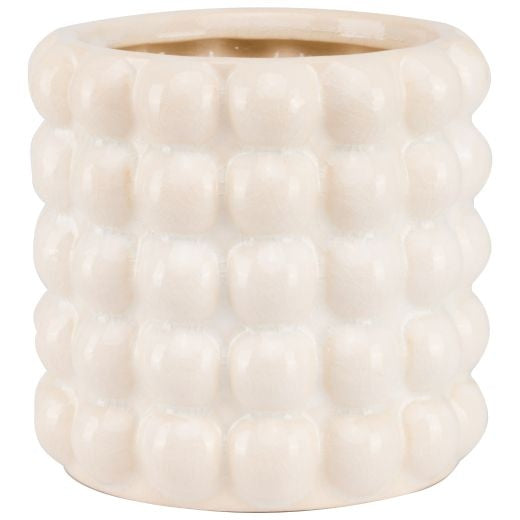 Planter Pot: Ceramic Seville Bubble - Cream - Hill Interiors