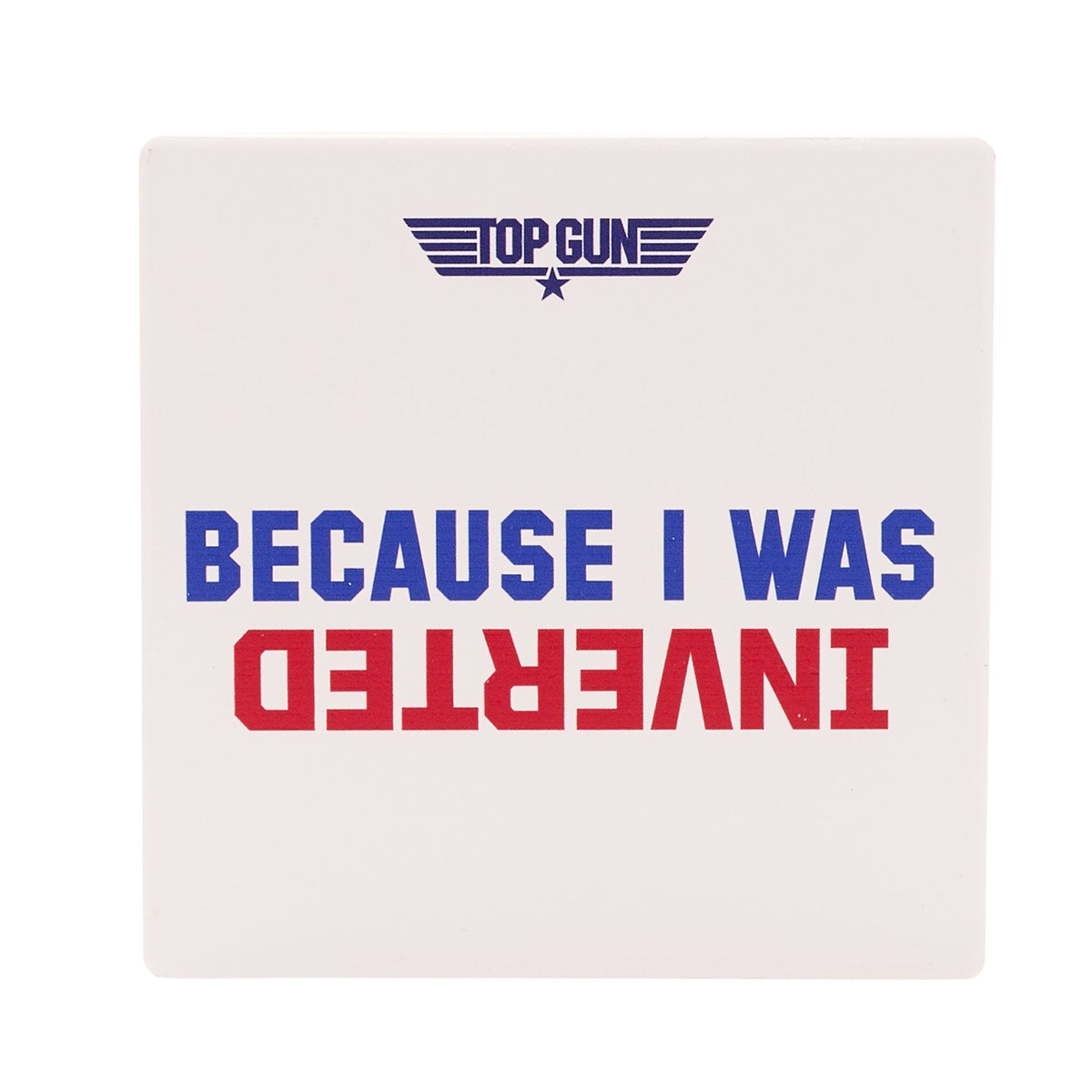 Coaster: Ceramic Inverted - White - Top Gun