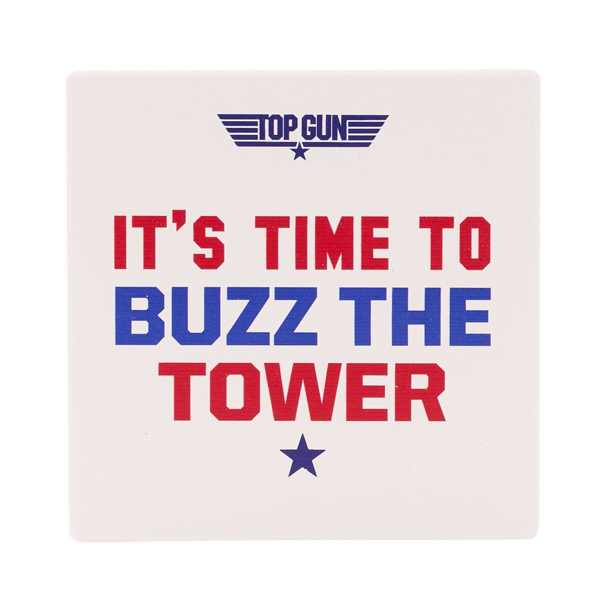 Coaster: Ceramic Buzz the Tower - White - Top Gun