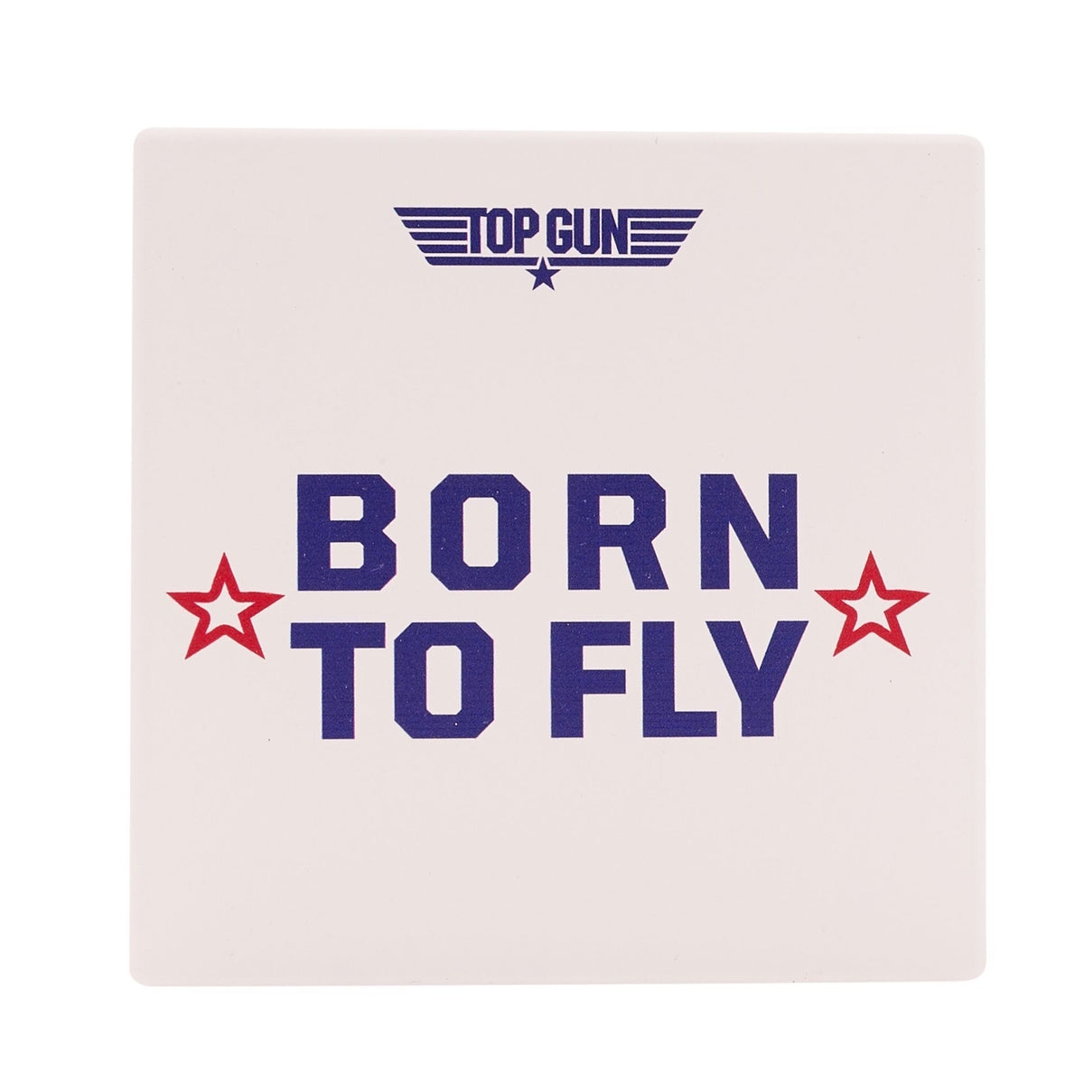 Coaster: Ceramic Born to Fly - White - Top Gun