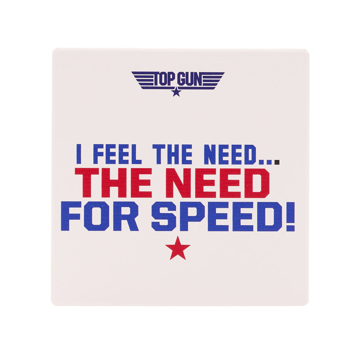 Coaster: Ceramic Cork Back Feel The Need - Navy - Top Gun