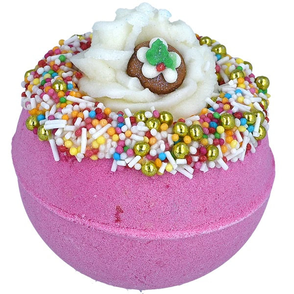 Bath Bomb Blaster: Christmas Pudding It Out There - Pink - Bomb Cosmetics