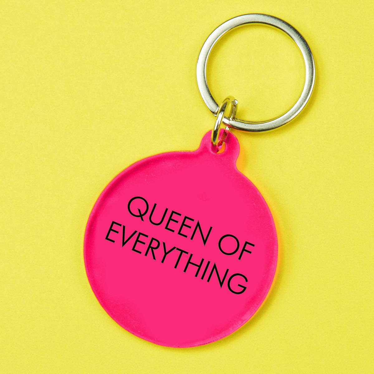Key Ring: Queen Of Everything - Pink  - Flamingo Candles