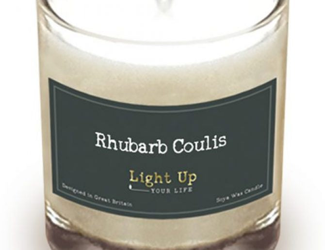 Candle: Scented Glass Jar Rhubarb Coulis -  - Light Up Your Life