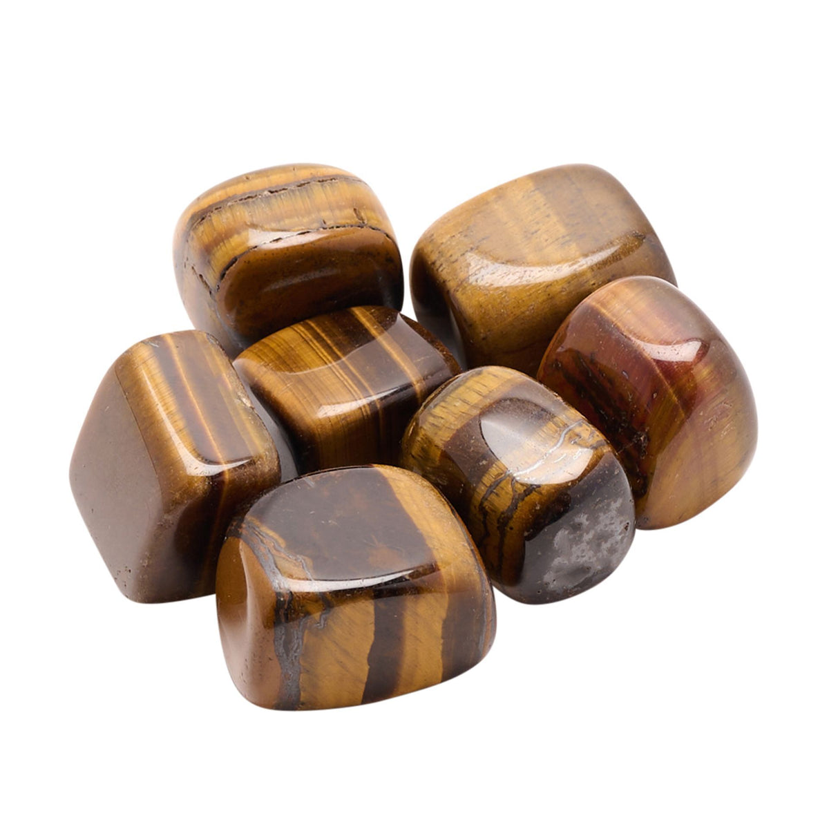 Healing Crystal Individual Polished Gemstone Tiger Eye 2-3cm  - Orange