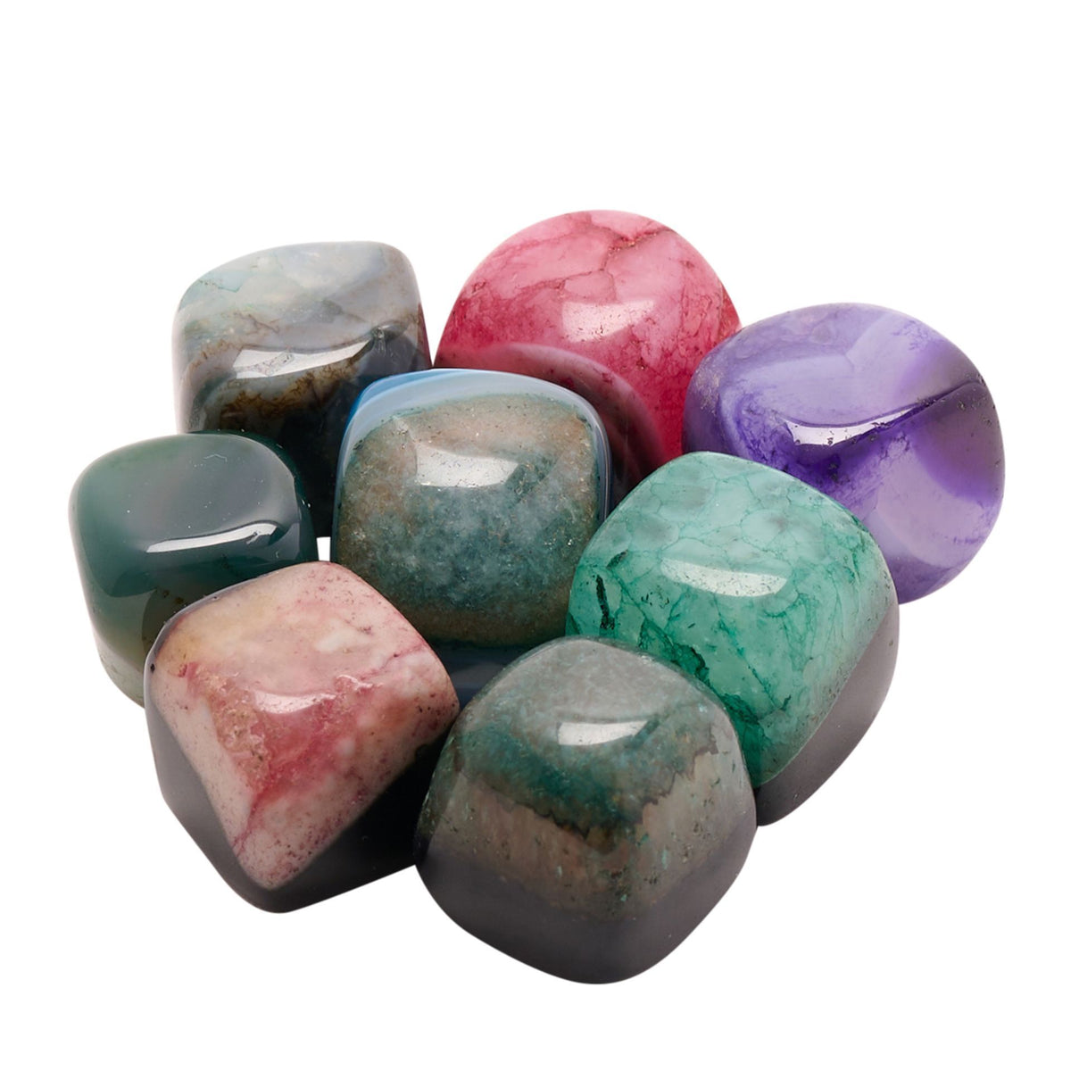 Healing Crystal Individual Polished Coloured Agate 2-3cm  - Multiple colours