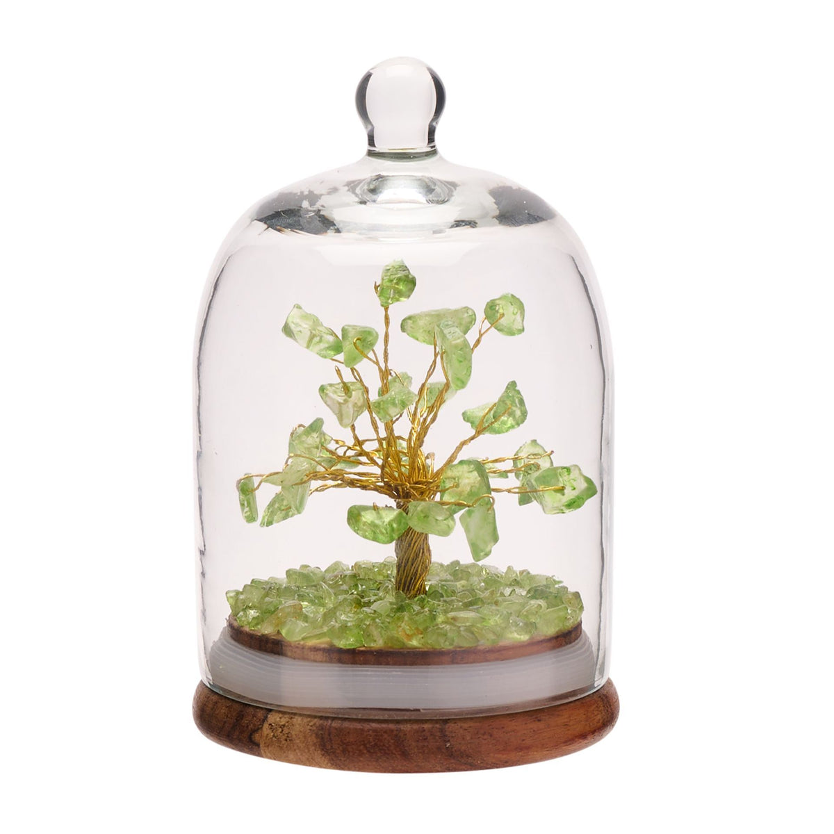Gemstone Dome Tree Peridot Compassion & Balance - Mini Serenity - Green