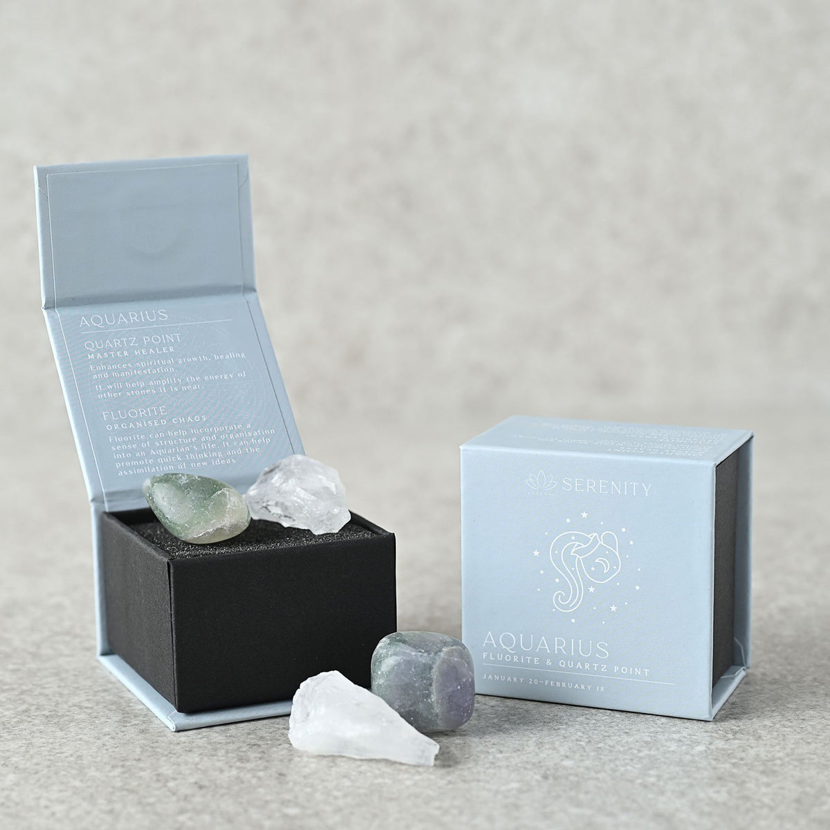 Crystal Set: Zodiac Boxed - Aquarius - Serenity