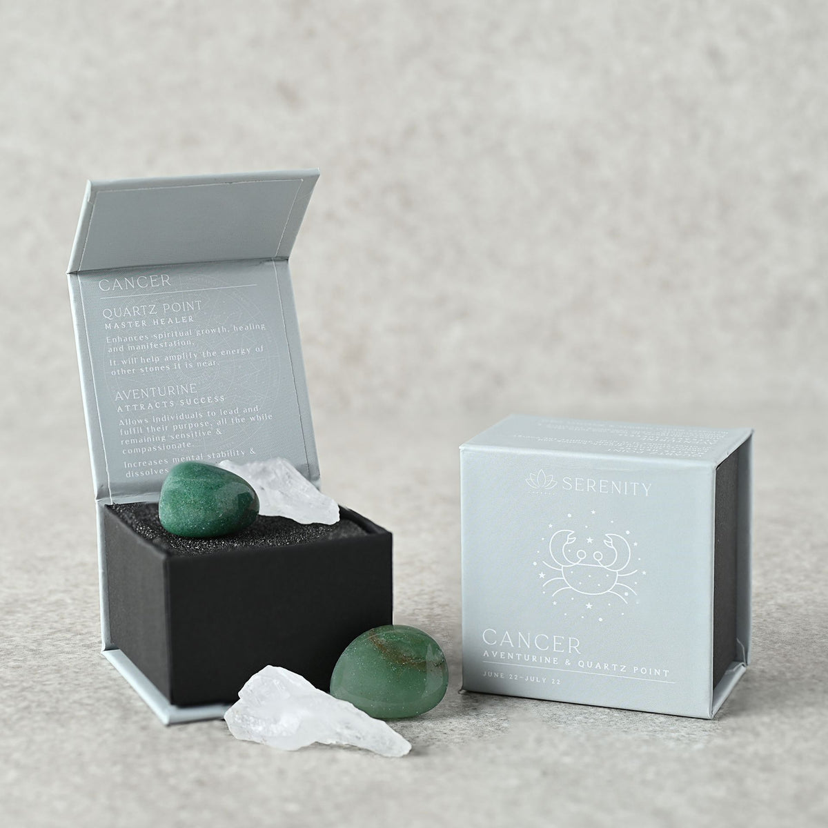 Crystal Set: Zodiac Boxed - Cancer - Serenity