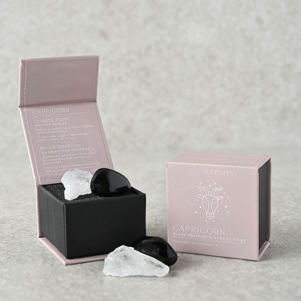 Crystal Set: Zodiac Boxed - Capricorn - Serenity