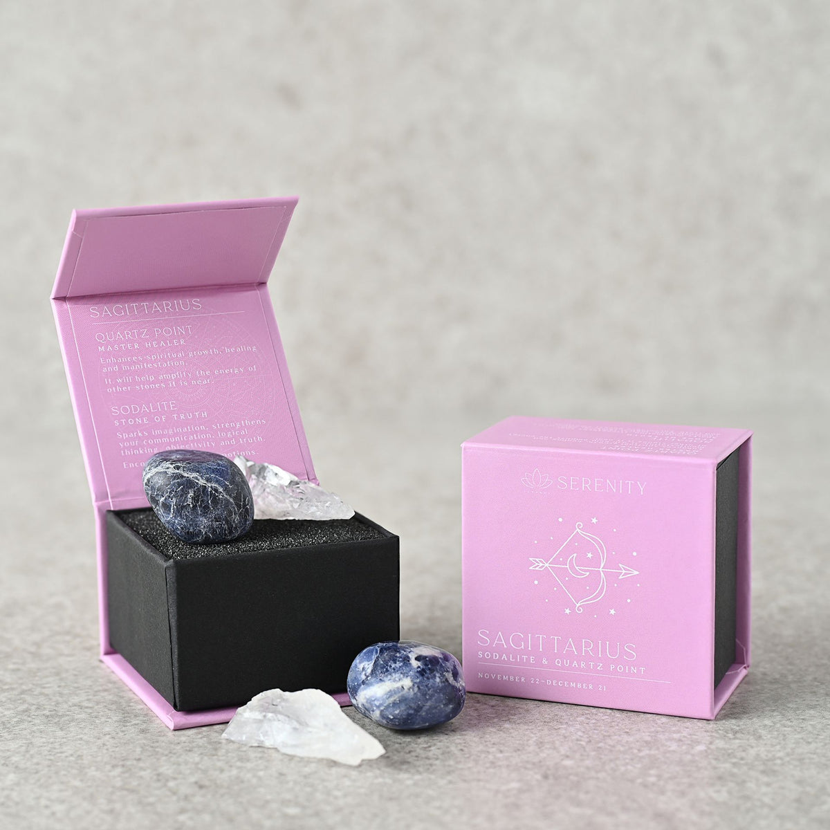 Crystal Set: Zodiac Boxed - Sagittarius - Serenity