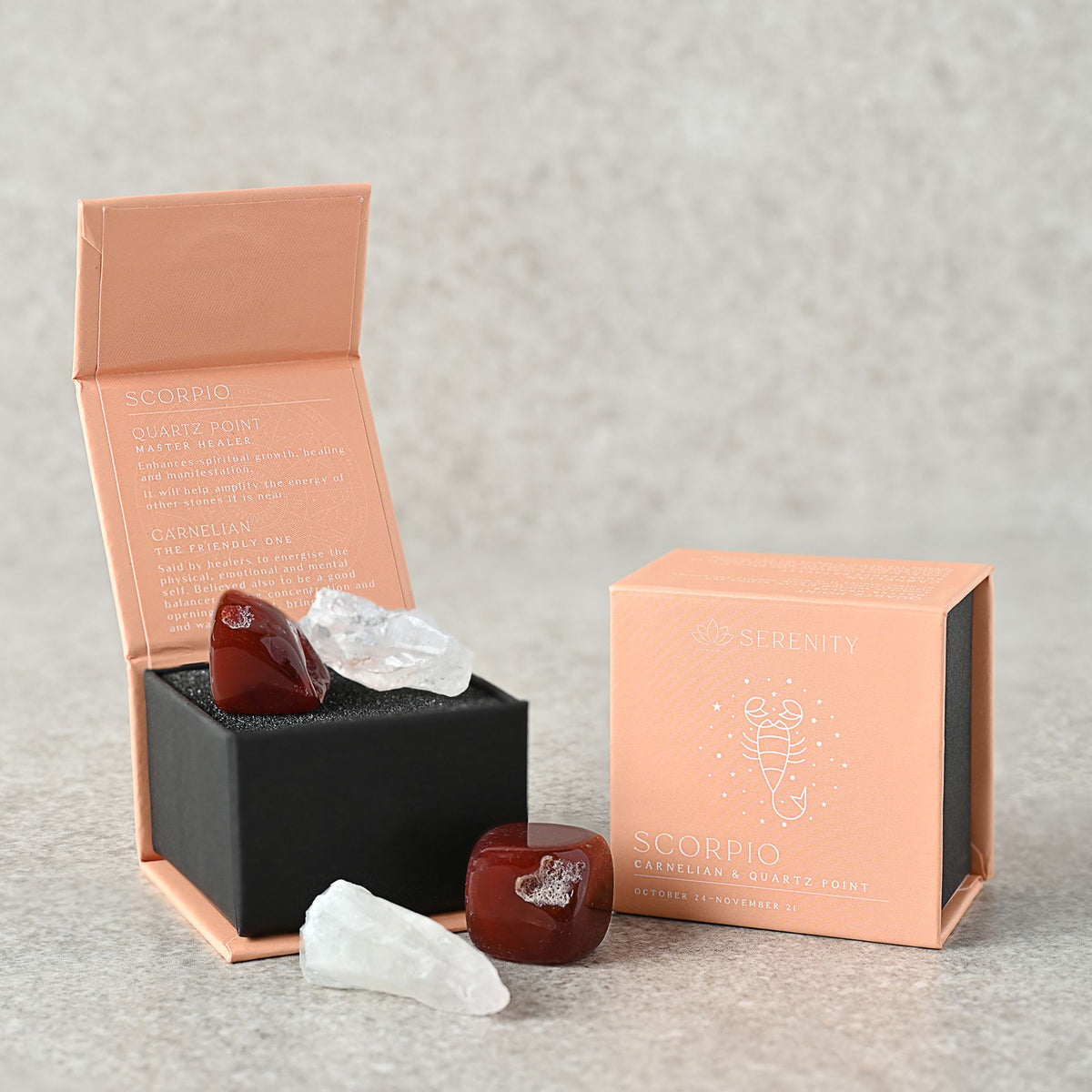 Crystal Set: Zodiac Boxed - Scorpio - Serenity