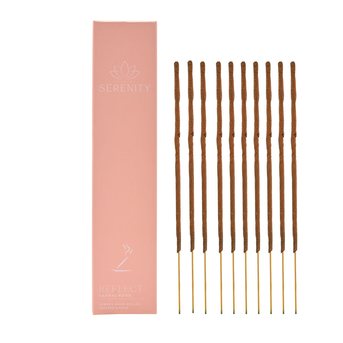 Incense Sticks: Reflect Pack of 10 Sandalwood - Pink - Serenity