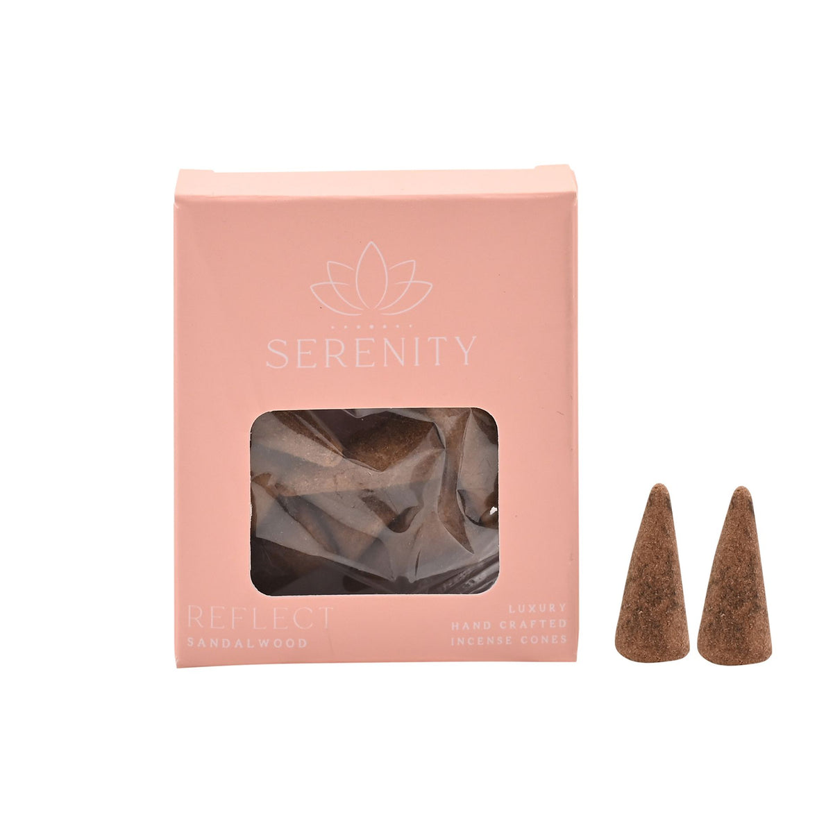 Incense Cones: Reflect Pack of 10 Sandalwood - Pink - Serenity