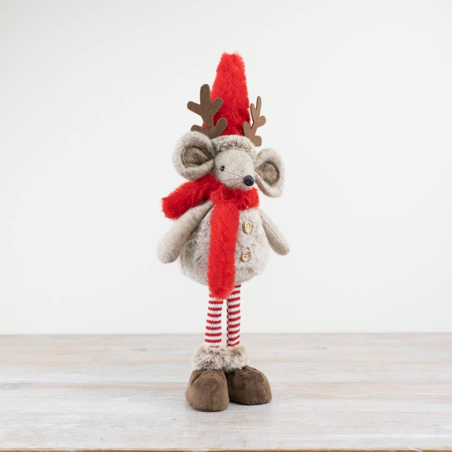 Christmas Character: Fabric Standing Mouse 43 cm - Gainsborough Giftware