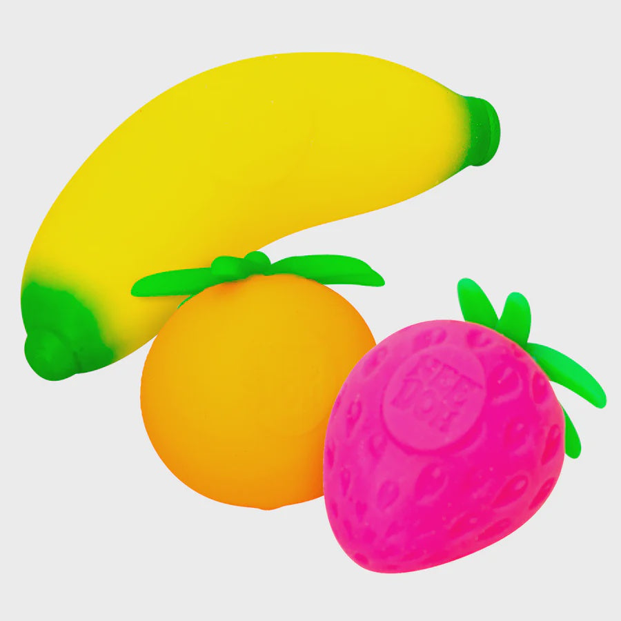 Stress Ball: Groovy Fruit Fidget Toy Pk3 - Needoh