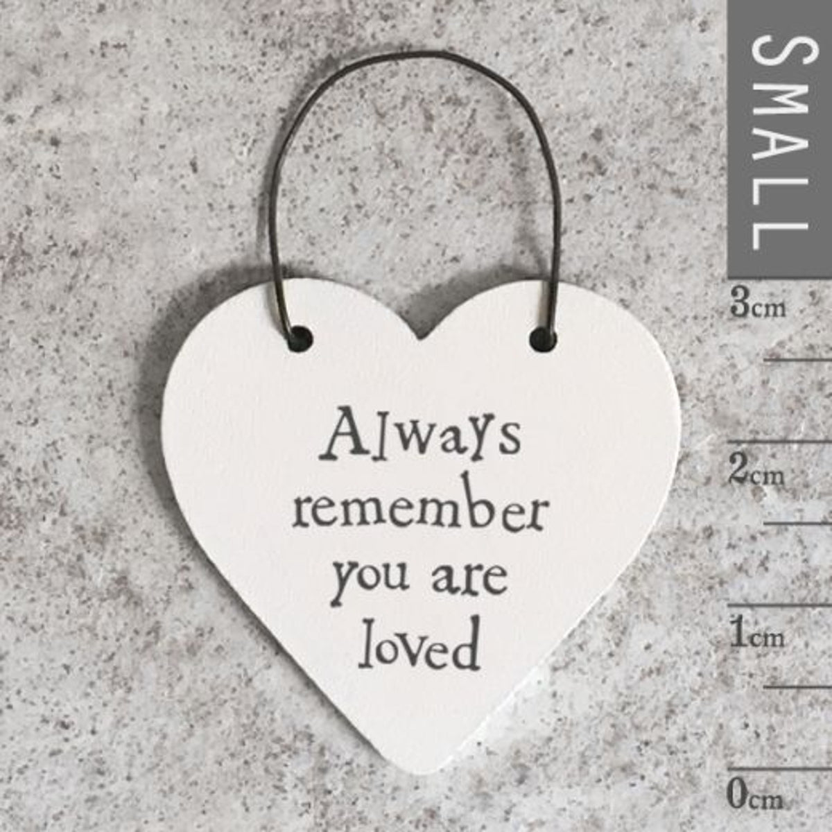 Tag: Wood Heart Mini Always Remember You Are Loved - East of India
