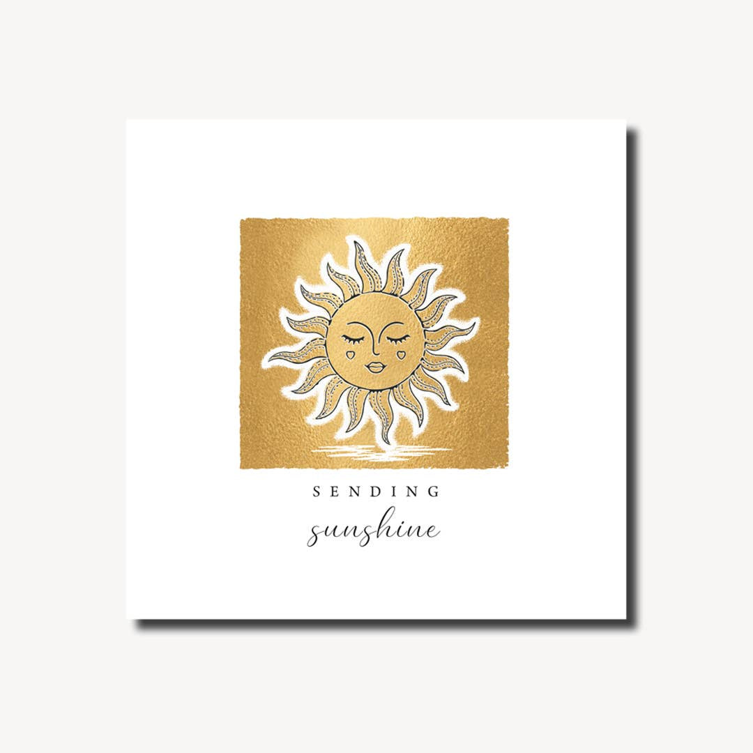 Thinking of You Card: Foil Sunshine - Marina B
