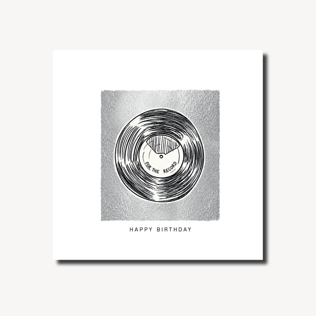 Male Card: Happy Birthday For The Record  - Marina B