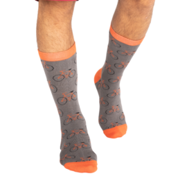 Socks: Bikes - Grey - Mr Heron