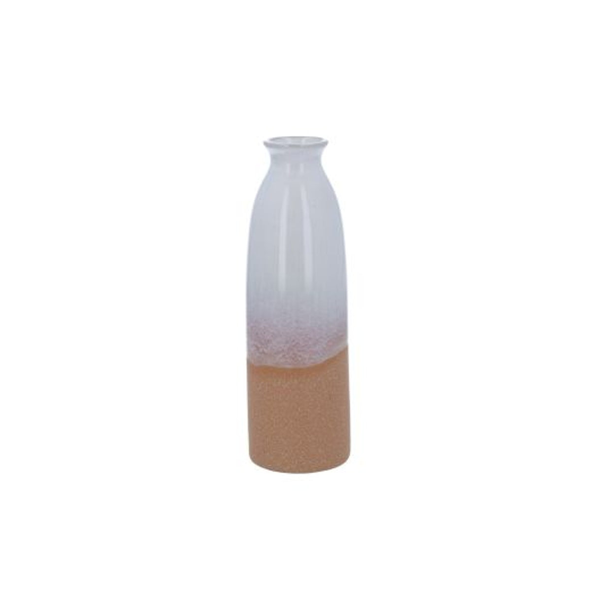 Vase: Ceramic Bottle Sand Small - Cream - Gisela Graham