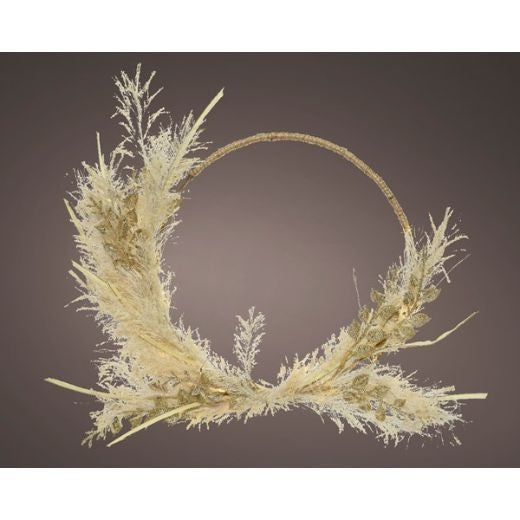 Wreath LED: Wire Circle Large Pampas  BOHO - Natural