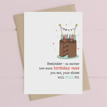 Birthday Card: Shoes Will Still Fit  - DANDELION Stationary