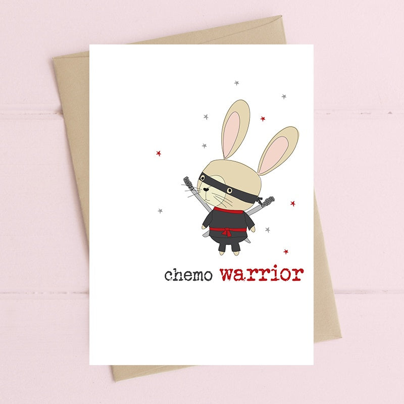 Get Well Card: Chemo Warrior Rabbit - Dandelion Stationary